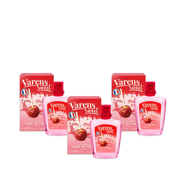 UDV Varens Sweet Pomme d'Amour Eau de Parfum 50ml, pack of three (British brand)