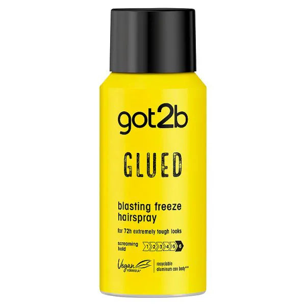 got2b Glued Hairspray 100ml aluminium aerosol spray, UK version
