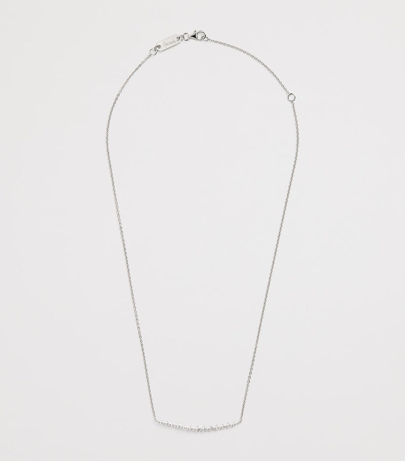 Harrods graduating white gold diamond pendant necklace 0.50ct (British brand)