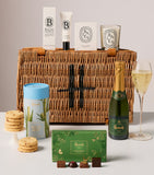 Harrods Pamper Hamper luxury gift basket with Champagne and scented candle, UK version