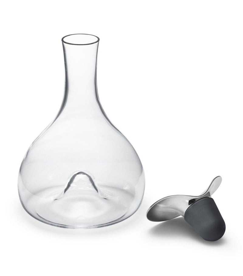 Georg Jensen wine carafe with stainless steel stopper, UK version