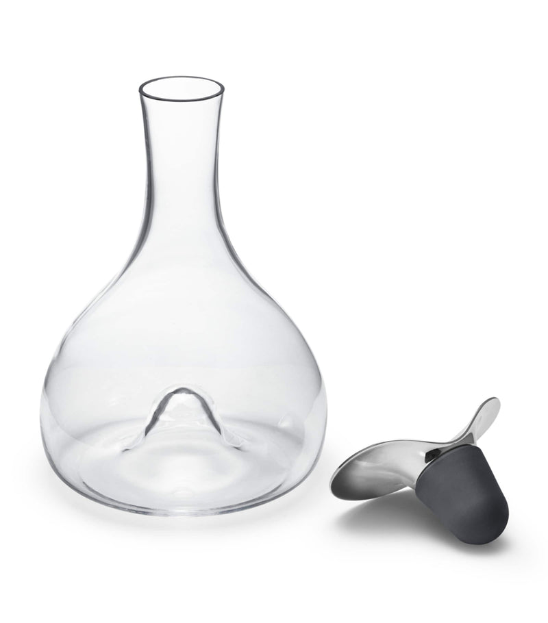 Georg Jensen wine carafe with stainless steel stopper, UK version