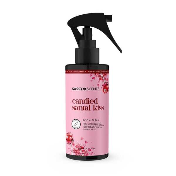 Sassy Scents Candied Santal Kiss Room Spray 150ml, imported from the UK