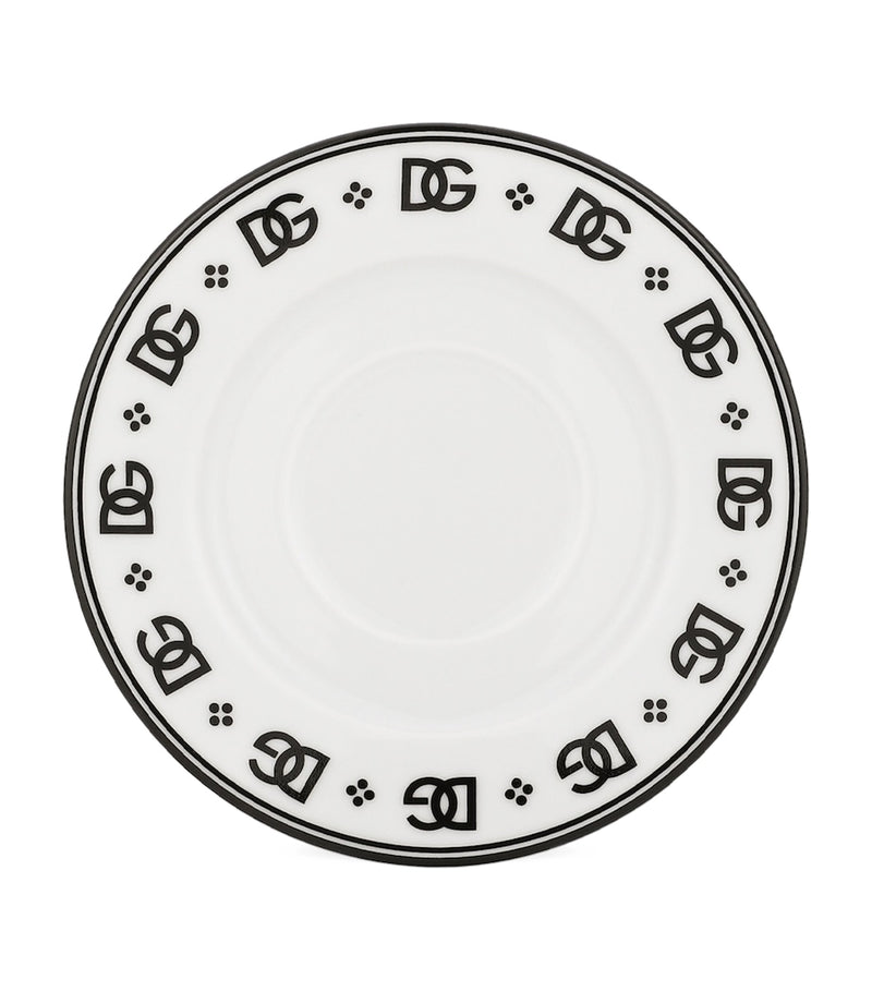 Dolce&Gabbana DG Logo porcelain coffee cup and saucer set - British product