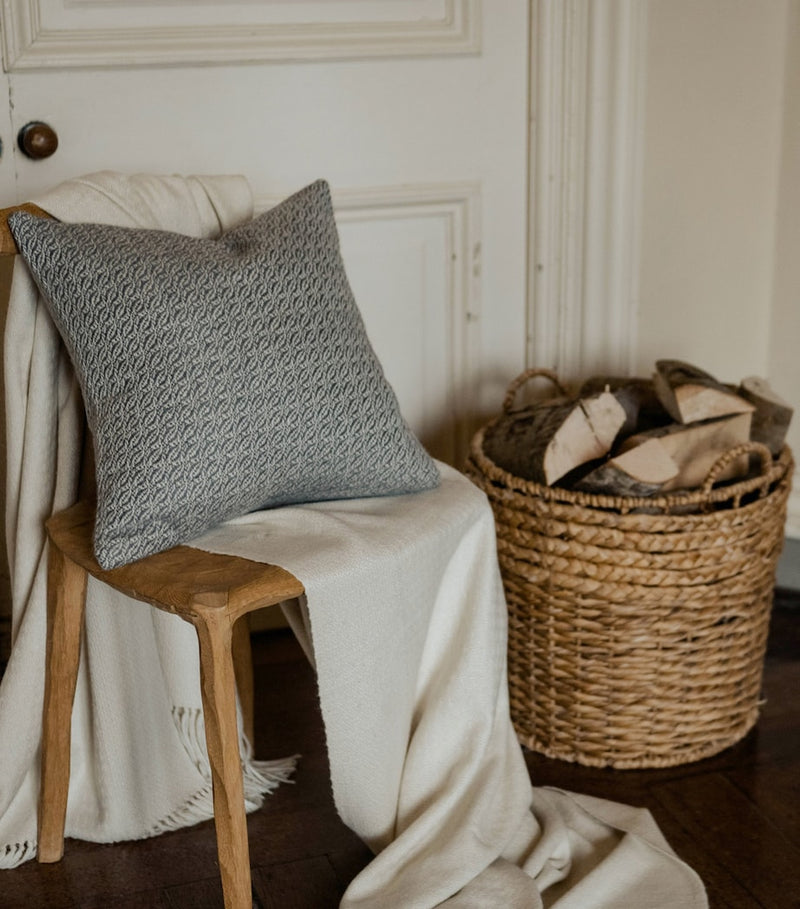 Araminta Campbell alpaca-blend fern cushion 45cm x 45cm - British product