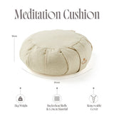 Myga Zafu meditation cushion in Sand - British product