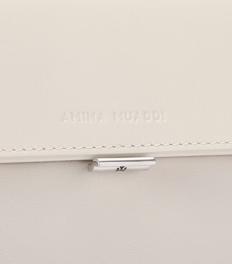 Amina Muaddi Ami clutch bag smooth leather - British product