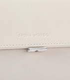 Amina Muaddi Ami clutch bag smooth leather - British product