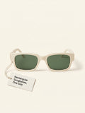 Prada rectangular women's sunglasses, green frame, UK version
