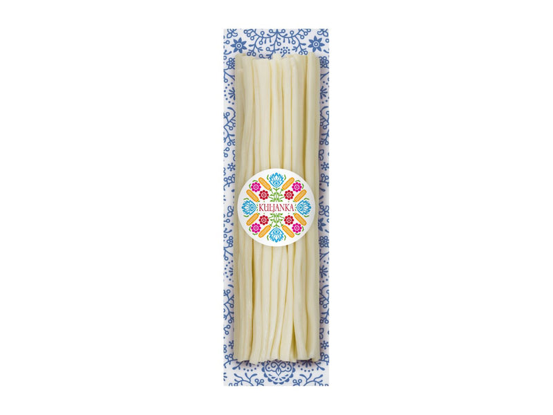 Semi-hard string cheese assorted, steamed or beechwood smoked (British brand)