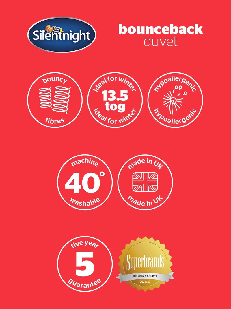 Silentnight Bounceback 13.5 Tog Winter Duvet (British brand)