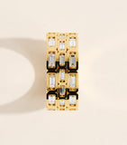 Suzanne Kalan triple eternity ring with baguette diamonds, UK version