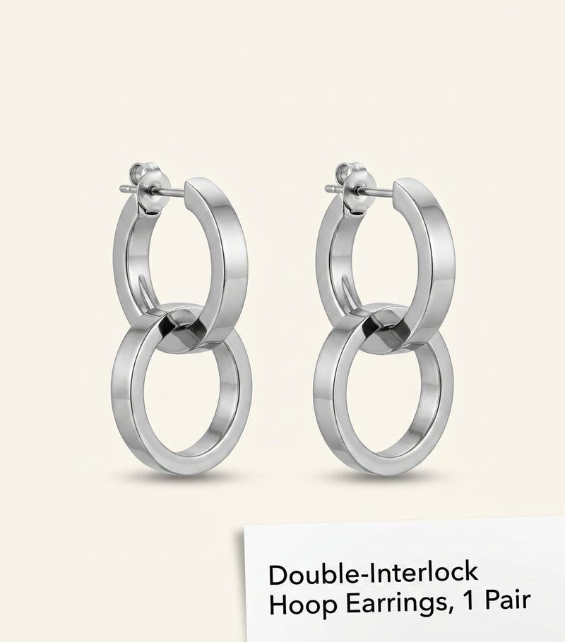 Cartier yellow gold LOVE double hoop earrings, UK version