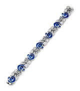 Harrods Boodles Platinum Diamond and Sapphire Palace Collection Royal Porcelain Bracelet- Buy online at McGrocer