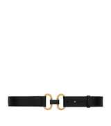 Harrods Saint Laurent Leather Double Ring Belt- Buy online at McGrocer