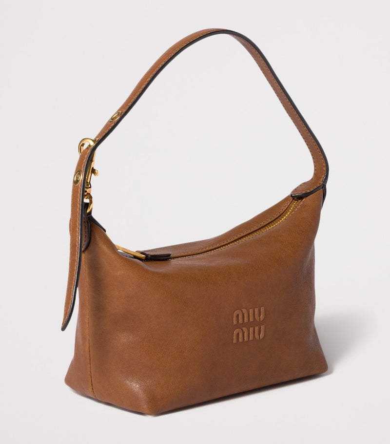 Miu Miu Nappa leather pouch with wrist strap (British brand)