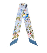 Harrods Aspinal of London Silk Edwardian Garden Skinny Scarf 80cm x 8.5cm approx.- Buy online at McGrocer