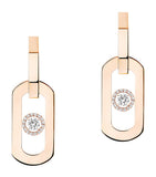Messika So Move XL drop earrings in 18kt rose gold with diamonds - British product