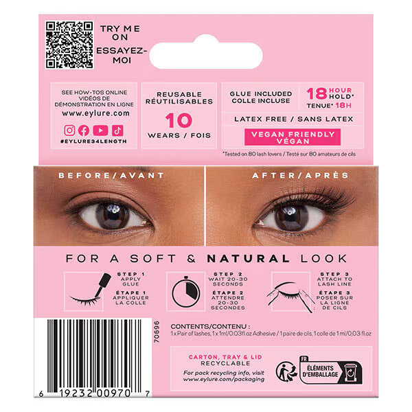 Eylure 3/4 025 Wispy False Eyelashes - British product