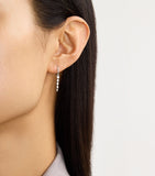 Persée white gold diamond hoop earring, imported from the UK