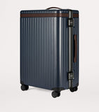 Carl Friedrik Hackett leather-trimmed hard shell check-in suitcase 65cm - British product