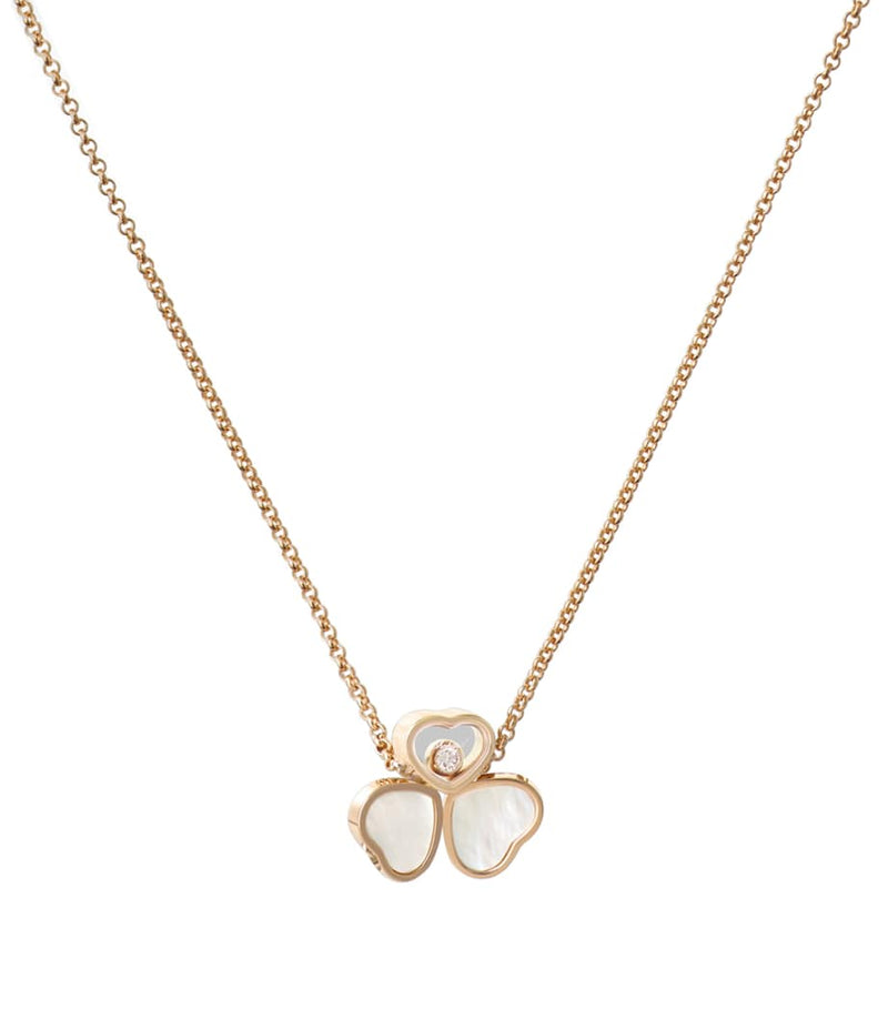 Chopard Happy Hearts mother-of-pearl necklace 18K rose gold - British product