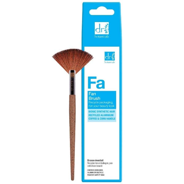 Dr Botanicals fan brush coffee ground synthetic fibres - British product