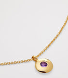 Monica Vinader gold vermeil amethyst February birthstone necklace (British brand)