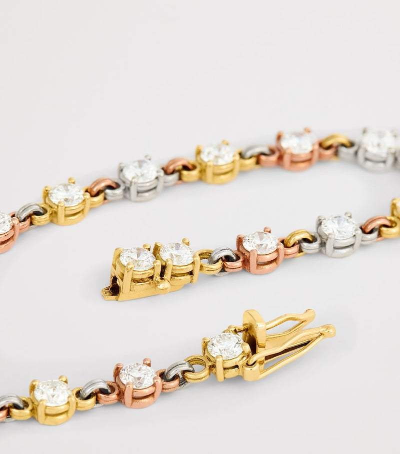 Spinelli Kilcollin Aysa bracelet mixed gold diamonds (British brand)