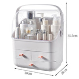 Livingandhome Makeup Organizer Transparent 3-Drawer 35.5cm H, UK version