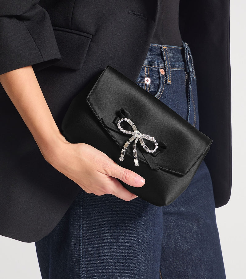 Jimmy Choo satin bow mini handbag (British brand)