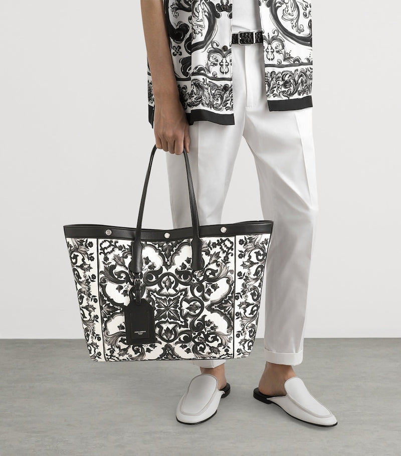 Dolce&Gabbana Majolica canvas tote bag 40cm (British brand)