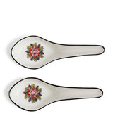 Harrods Wedgwood Set of 2 Florentine Turquoise Soup Spoons- Buy online at McGrocer