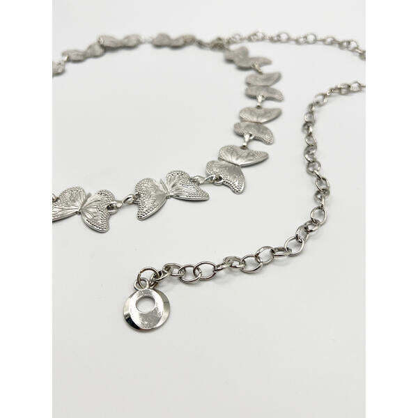 SVNX butterfly chain belt 110cm silver, UK version