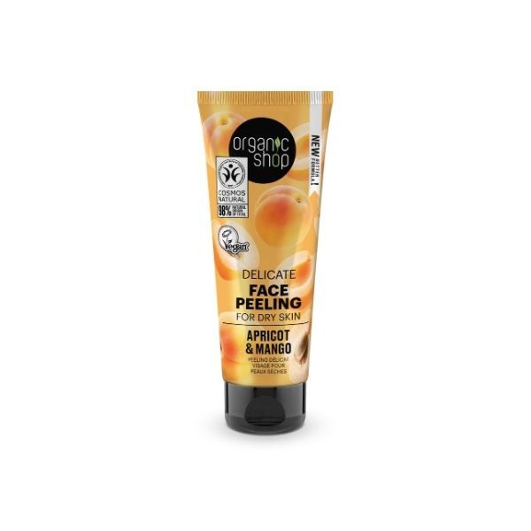 Organic Shop Delicate Face Peeling for Dry Skin 75ml, imported from the UK