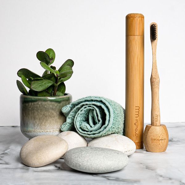 MyMouth Bamboo Toothbrush Stand, imported from the UK