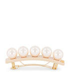 Alexandre de Paris oversize pearl-detail hair clip 6cm, imported from the UK