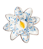 Les-Ottomans ceramic Positano lemons starter plate, imported from the UK
