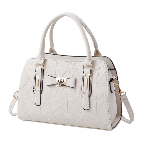 Livingandhome PU leather shoulder bag with bowknot detail, imported from the UK
