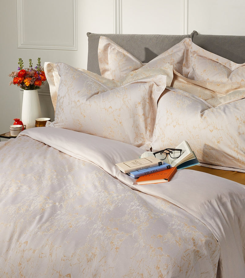 Celso de Lemos Super King duvet cover with marble print - British product