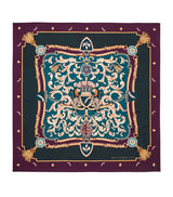 Harrods Aspinal Of London Silk Signature Shield Scarf 90cm x 90cm- Buy online at McGrocer
