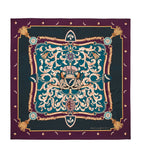 Aspinal of London silk signature shield scarf 90cm x 90cm - British product