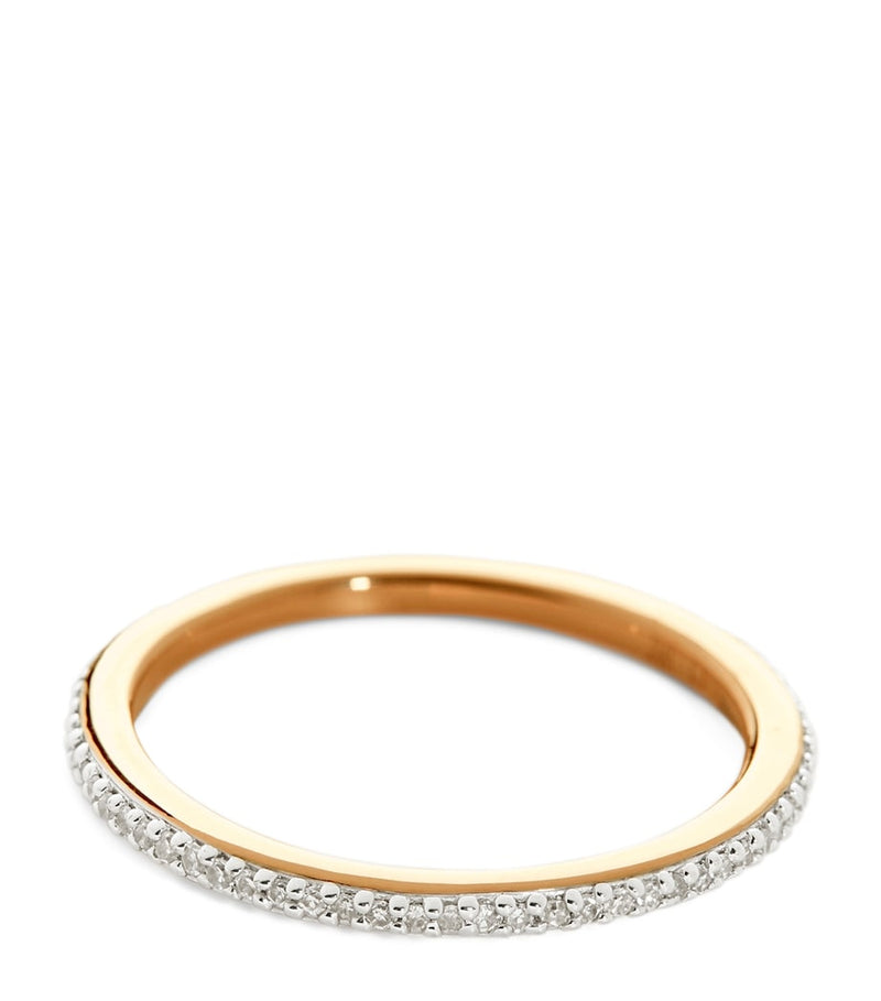 Monica Vinader gold vermeil white diamond eternity ring - British product