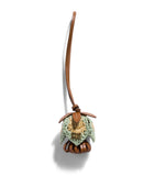 Miu Miu leather-yarn woven keyring bag charm, UK version
