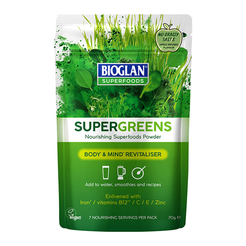Bioglan supergreens spiced apple 70g - British product