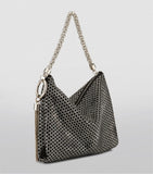 Jimmy Choo Callie clutch in crystal-studded suede - British product
