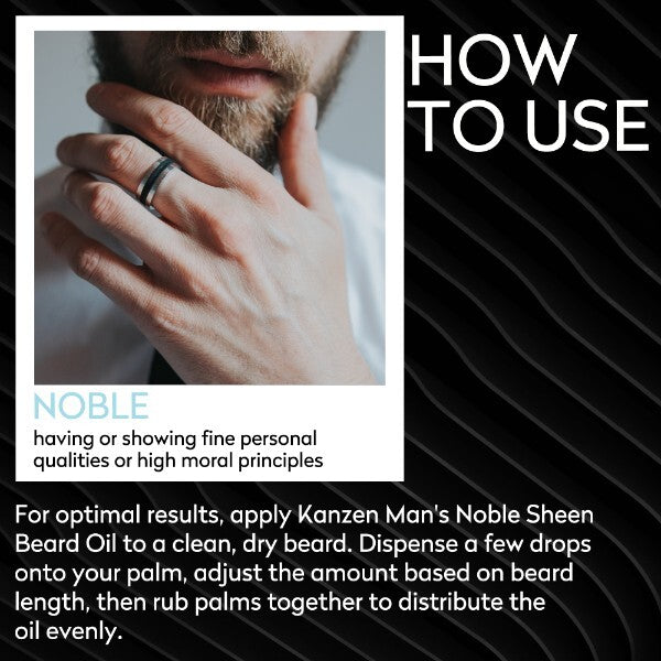 Kanzen Man Noble Sheen Beard Oil 30ml, UK version