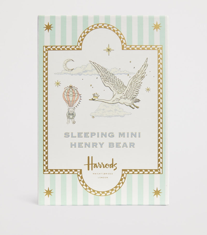 Harrods Mini Sleeping Henry Bear plush toy 10.5cm, UK version