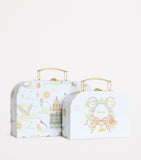 Harrods set of 2 carry cases with clasp fastenings and top handles, UK version