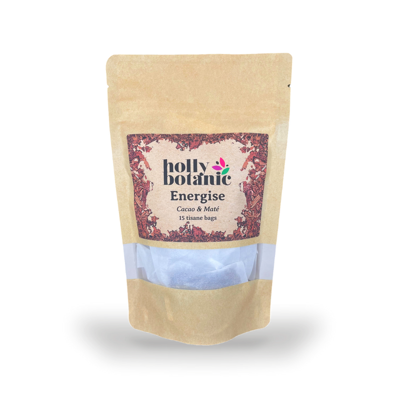 Holly Botanic Energise Tisane Cacao & Maté 15 bags - British product